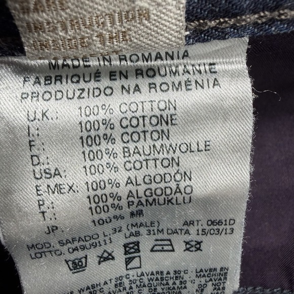 Diesel Safado Jeans Men's 32 (Actual 35x30.5) Slim Straight Streetwear Grunge - Picture 9 of 13